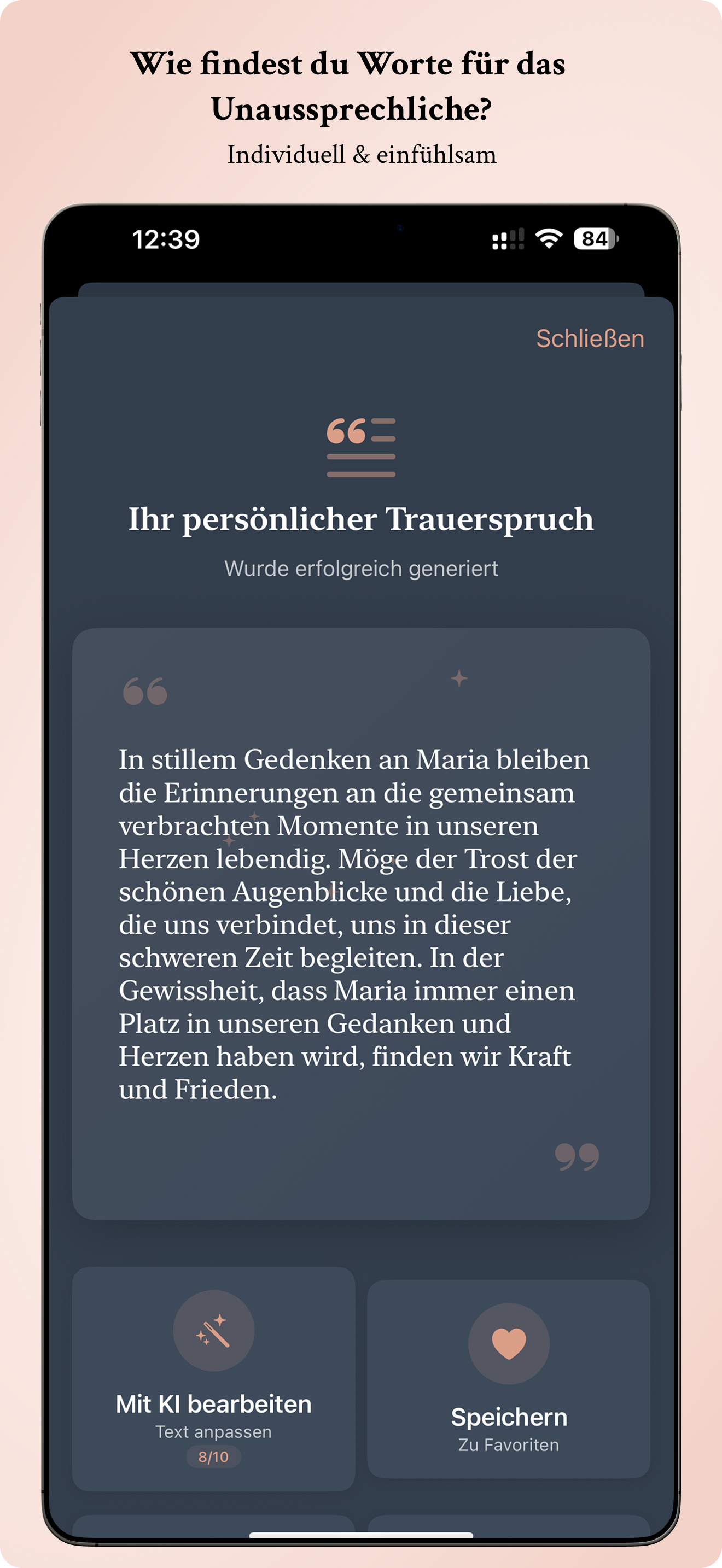 Memoia App Screen 2